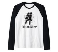 The Coolest Pop Funny Fathers Day Humor Dad Cool Daddy Joke Raglan Baseball Tee