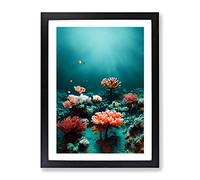 The Coral Reef Framed Print | A2 Black Framed Wall Art | Ready to Hang | Modern Nature Picture | Living Room Bedroom Lounge Office