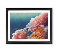 The Coral Reef Vol.2 Framed Print | A2 Black Framed Wall Art | Ready to Hang | Modern Nature Picture | Living Room Bedroom Lounge Office