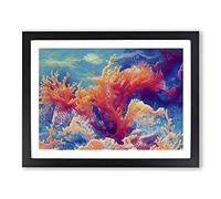The Coral Reef Vol.4 Framed Print | A3 Black Framed Wall Art | Ready to Hang | Modern Nature Picture | Living Room Bedroom Lounge Office