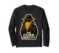 The Corn Identity Funny Corncob Pun Corn Cob Spy Joke Long Sleeve T-Shirt