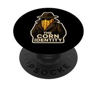 The Corn Identity Funny Corncob Pun Corn Cob Spy Joke PopSockets Adhesive PopGrip