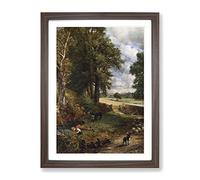 The Cornfield By John Constable Classic Painting Framed Wall Art Print, Ready to Hang Picture for Living Room Bedroom Home Office Décor, Walnut A2 (64 x 46 cm)