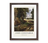 The Cornfield By John Constable Exhibition Museum Painting Framed Wall Art Print, Ready to Hang Picture for Living Room Bedroom Home Office Décor, Walnut A2 (64 x 46 cm)