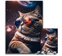 The Cosmic Cat Mander Jigsaw Puzzles for Adults 1000 Piece Puzzles for Adults Brain Teaser Game for Teenagers, Perfect 26X38CM/10.23x14.96inch
