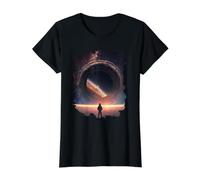 The Cosmic Galactic Wonder in Space Value Graphic T-Shirt, Women, Black, S