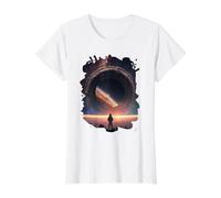 The Cosmic Galactic Wonder in Space Value Graphic T-Shirt, Women, White, M