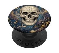 The Cosmic Sigil Celestial Skull and Galaxy PopSockets Adhesive PopGrip