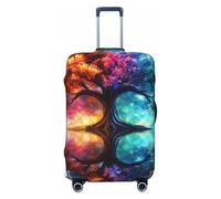 The Cosmic Tree of Life in Space Elastic Travel Luggage Cover Suitcase Protector, Print Suitcase Baggage Cover Anti-Scratch