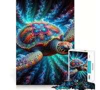 The Cosmic Turtle Jigsaw Puzzles for Adults1000 Pieces Boost Memory Soothing Fun Premium Cut Thoughtful Gift (38x26cm)