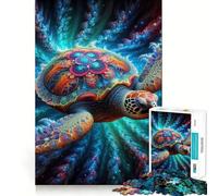The Cosmic Turtle Jigsaw Puzzles for Adults1000 Pieces Think Smart Toy Family Bond Accurate Cut Seasonal Gift (50x75cm)