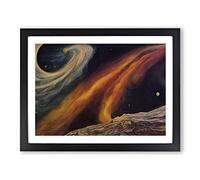 The Cosmos Framed Wall Art Print A2 Black | Ready to Hang, Premium Gi Paper, Fade-Resistant Inks, Securely Packaged, UK Made