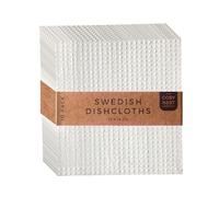 The Cosy Nest Company Swedish Dishcloths 10 Pack White Eco Friendly Reusable Cleaning Cloths for Kitchen & Washing Up - Biodegradable Cellulose Sponge Cloths for Dishes, Counters & Surfaces