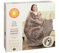 The Cosy Shop Waffle Heated Throw - Brown - Features: Digital Remote Control, 9 Heat Settings, Therapeutic Warmth, 2 Hour Auto Shut Off, Ultra Thin Wire for Added Comfort, Extra Long Power Cord