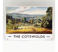 THE COTSWOLDS RAILWAY POSTER METAL SIGN BRITISH RAIL TRAVEL TRAIN VINTAGE CHATER METAL TIN SIGN 8x12 inches