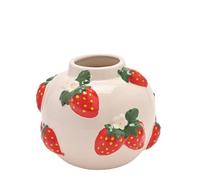 The Cottage Garden Hand Painted Vase Small - Strawberry Ceramic Bud