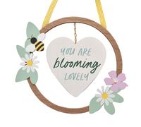 The Cottage Garden Hanging Hoop Plaque "Blooming Lovely"