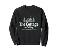 The Cottage is Calling Cozy Cabincore Nature Vibes Outdoor Sweatshirt