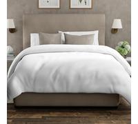 The Cotton Exchange Manchester Super King Duvet Set (1 Cotton Duvet Cover & 2 Pillow Cases) - Crisp, Cool & Breathable - 100% Cotton with Button Closure - Percale Weave Bedding Set - White
