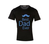 The Cotton London Best Dad Ever - Father's Day Black T-Shirt - L
