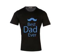 The Cotton London Best Dad Ever - Father's Day Black T-Shirt - S