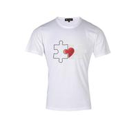 The Cotton London Broken Heart Puzzle White T-Shirt - S