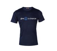 The Cotton London T ive Peace a Chance Slogan Navy & Sky blue T-shirt - M