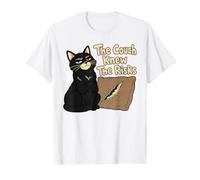 The Couch Knew The Risks Cat Humor Value Graphic T-Shirt
