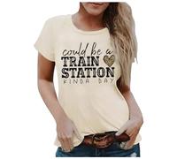 The Could Be a Train Station Kinda Day Women's T-Shirt, beige, L