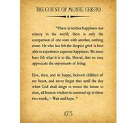 The Count of Monte Cristo Quote Monte Cristo Book Page Alexander Dumas Quote Monte Cristo Wall Art Book Page Large Book Print Book Poster (11 x 14, Vintage)