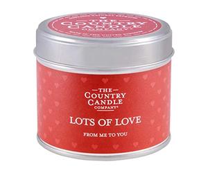 The Country Candle Co. Sentiment Tin- Lots of Love