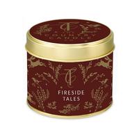 The Country Candle Company Scented Christmas Tin Candle - Fireside Tales - from The Enchanted Woodland Collection - Festive Gift for Him/Her