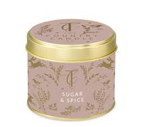 The Country Candle Company Scented Christmas Tin Candle - Sugar and Spice - from The Enchanted Woodland Collection - Festive Gift for Him/Her
