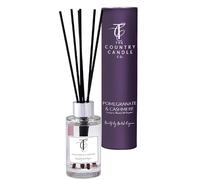 The Country Candle Company Scented Reed Diffuser - Pomegranate and Cashmere - Luxury Home Fragrance Gift for Him/Her