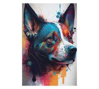 The Courage Dog Themed Wooden Jigsaw Puzzle for Adults, 1000 PCS