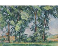The Courtauld, Paul Cézanne Tall Trees at the Jas de Bouffan, Blank Greeting Card (17x12cm)