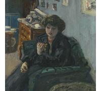The Courtauld, Pierre Bonnard Young Woman in an Interior, Blank Greeting Card (15x15cm)