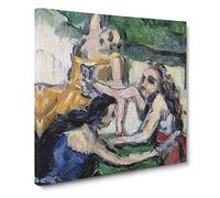 The Courtesans by Paul Cezanne Canvas Print | Gallery Wrapped 30mm Frame Wall Art | 20x20 inches | Ready to Hang | Modern Picture | Living Room Bedroom Lounge Office