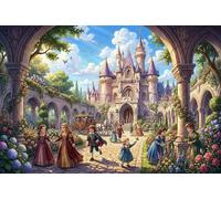 The Courtyard in Full Bloom 1000 Piece Jigsaw Puzzle,Educational Toy,Adults & Kids 14+,Home Wall Decor,Whimsical Challenge,Premium Cardboard,Great Gifts,Stress Relief 70x50cm