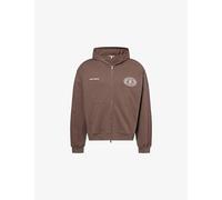 The Couture Club Mens The Couture Club Lake Como Logo-Print Cotton Hoody Brown S