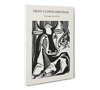 The Cow By Ernst Ludwig Kirchner Canvas Print | Gallery Wrapped 30mm Frame Wall Art | 20x14 inches | Ready to Hang | Surrealist Animals Picture | Living Room Bedroom Lounge Office