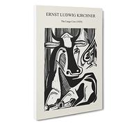 The Cow Ernst Ludwig Kirchner Canvas Print | Gallery Wrapped 30mm Frame Wall Art | 30x20 inches | Ready to Hang | Surrealist Animals Picture | Living Room Bedroom Lounge Office