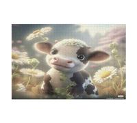 The Cow Wooden Jigsaw Puzzles 1000 Pieces Family Activity Puzzle Educational Games for Adults And Kids Age 12 Years Up (75×50cm)