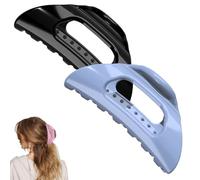 The Cozy Clip, 2025 New Comfortable Hair Claw Clip for Women, Acrylic French Clips for Thick Long Hair, Strong Hold No Slip Grip for Women Girlfriend Mom (Black+Blue)