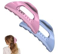 The Cozy Clip, 2025 New Comfortable Hair Claw Clip for Women, Acrylic French Clips for Thick Long Hair, Strong Hold No Slip Grip for Women Girlfriend Mom (Pink+Blue)