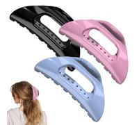 The Cozy Clip, 2025 New Comfortable Hair Claw Clip for Women, Acrylic French Clips for Thick Long Hair, Strong Hold No Slip Grip for Women Girlfriend Mom (3pcs)