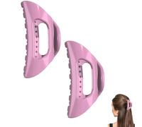 The Cozy Clip Claw Clip, Soft Flexible Hair Clip for Women, Non-Slip Lightweight Claw for Thick or Thin Hair, Comfortable Daily Wear Hairpin for All Hair Types (2PCS*Pink)