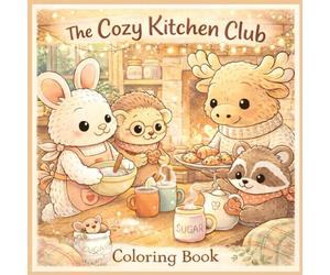 THE COZY KITCHEN CLUB: Adult coloring book cute animals