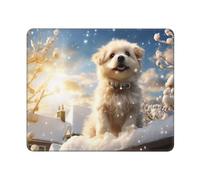The Cozy Little Dog Durable Desk Mouse Pads, Anti-Slip Eco-Friendly Design for Gaming and Office Use.