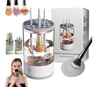 The Cozy Luna Brush Cleaner, 9000 RPM Beauty Swirl Cosmetic Brush Cleaner, IP65 Waterproof Automatic Electric cozy luna makeup brush cleaner, for All Size Brushes, Deep Spinning Cleaning (White)